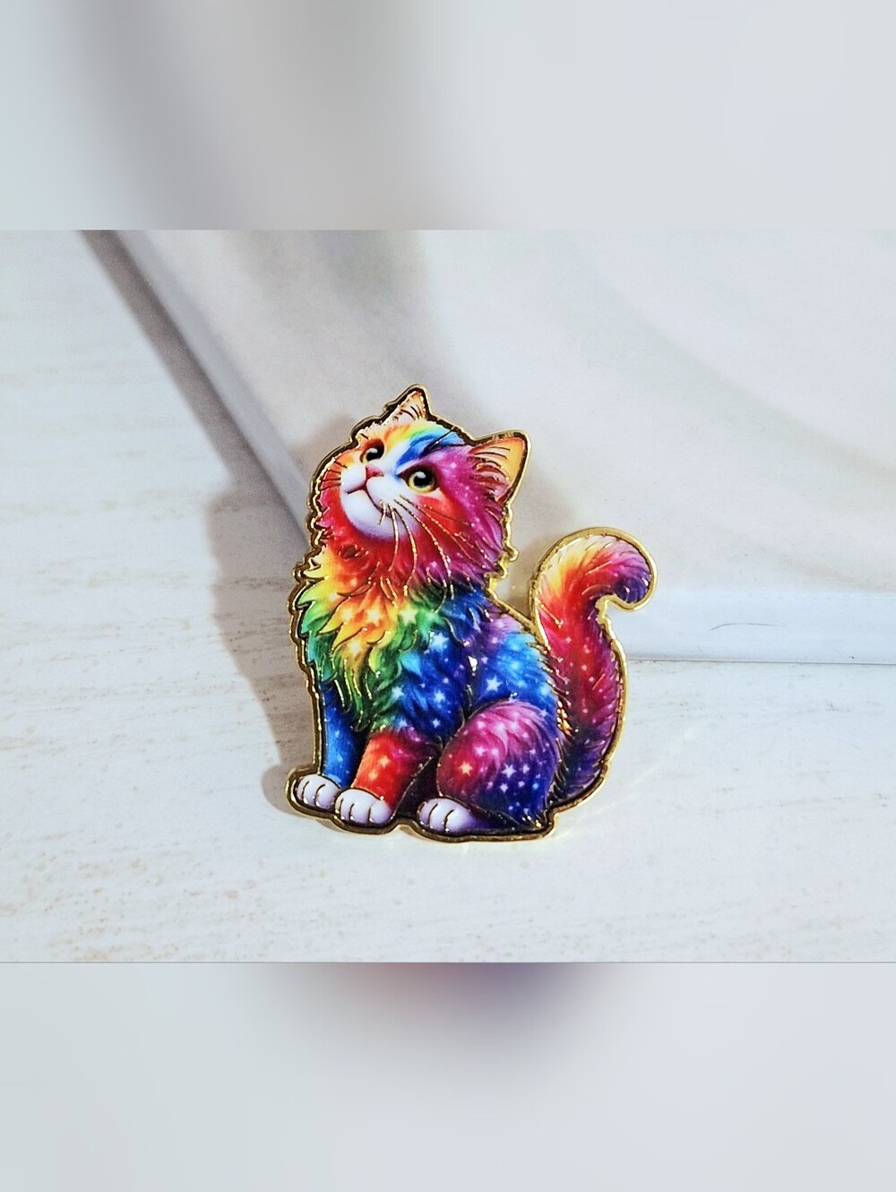 Rainbow Kitten Enamel Pin